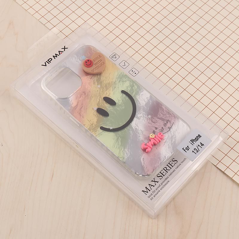 قاب IMD آیفون iPhone 13 / 14 طرح Smile برجسته براق