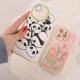 قاب چرمی آیفون iPhone 14 Pro Max طرح نقاشی برجسته محافظ لنزدار