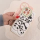 قاب چرمی آیفون iPhone 14 Pro Max طرح نقاشی برجسته محافظ لنزدار