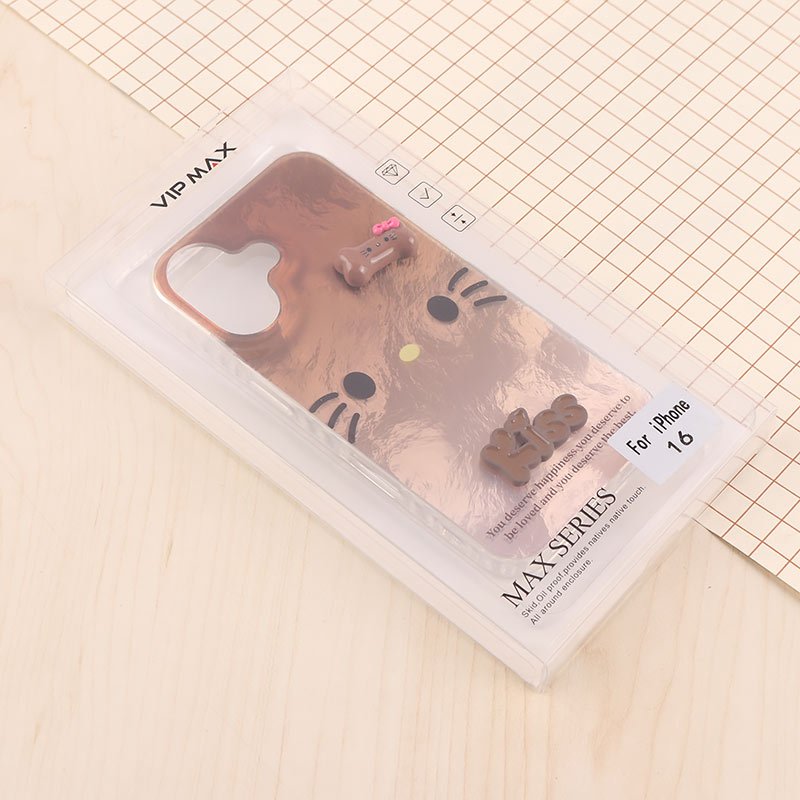 قاب IMD آیفون iPhone 16 طرح Kitty Kiss برجسته براق