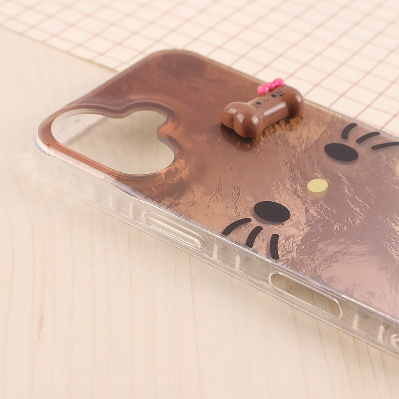 قاب IMD آیفون iPhone 16 طرح Kitty Kiss برجسته براق