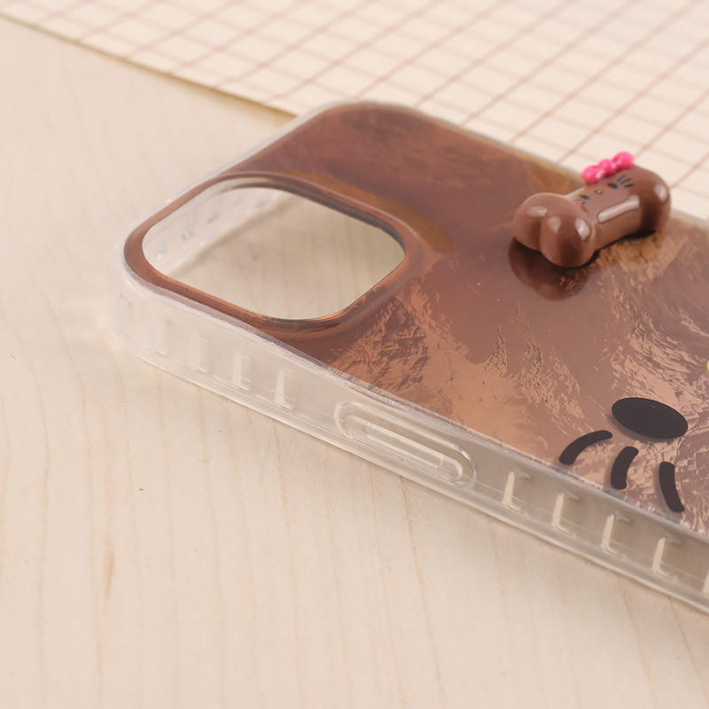 قاب IMD آیفون iPhone 15 طرح Kitty Kiss برجسته براق