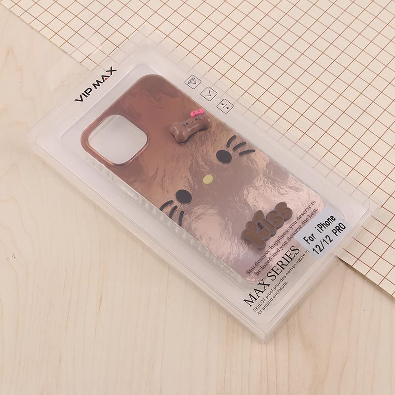 قاب IMD آیفون iPhone 12 / 12 Pro طرح Kitty Kiss برجسته براق