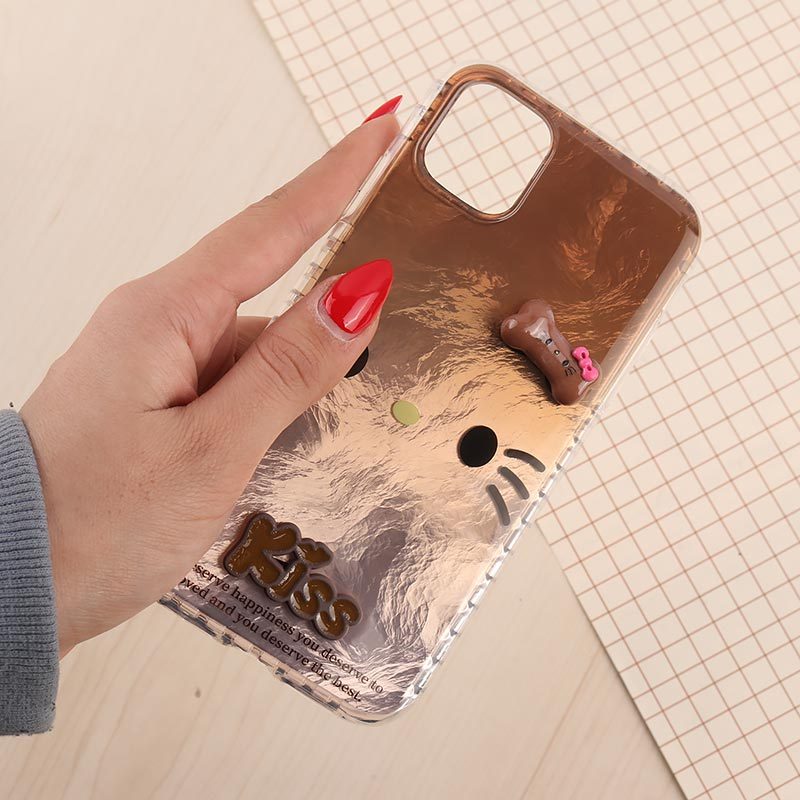 قاب IMD آیفون iPhone 11 طرح Kitty Kiss برجسته براق