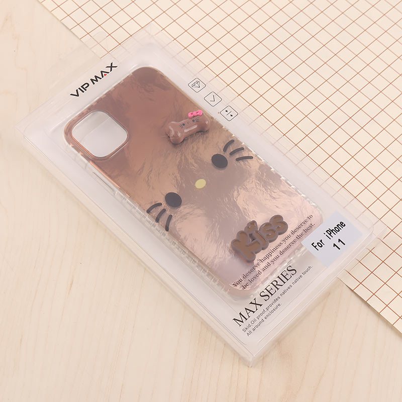 قاب IMD آیفون iPhone 11 طرح Kitty Kiss برجسته براق