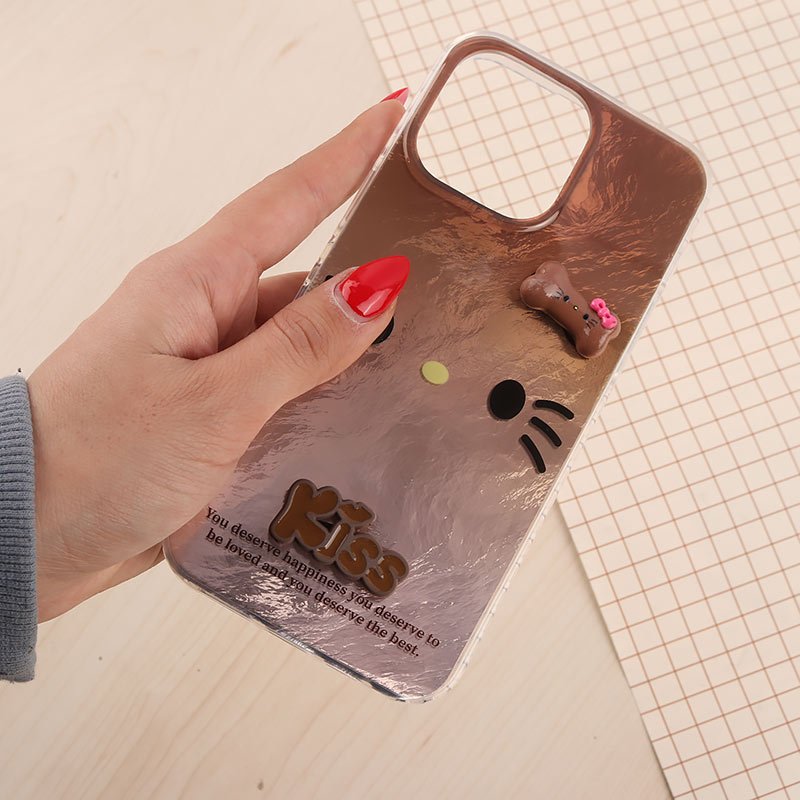 قاب IMD آیفون iPhone 15 Pro Max طرح Kitty Kiss برجسته براق