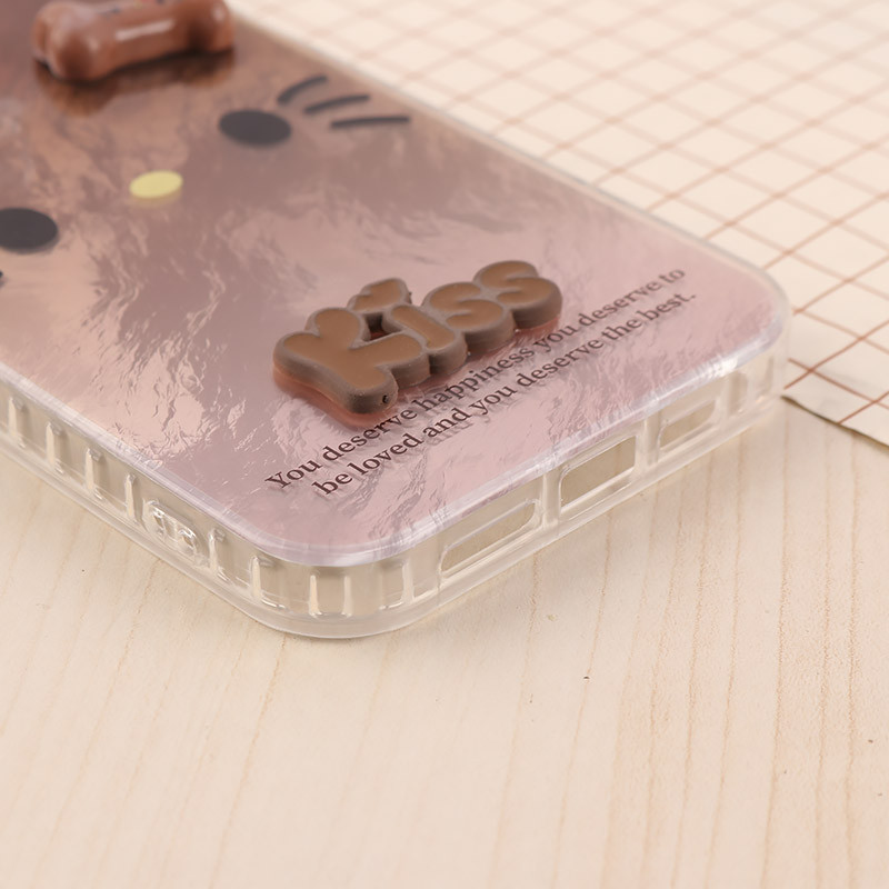 قاب IMD آیفون iPhone 15 Pro Max طرح Kitty Kiss برجسته براق