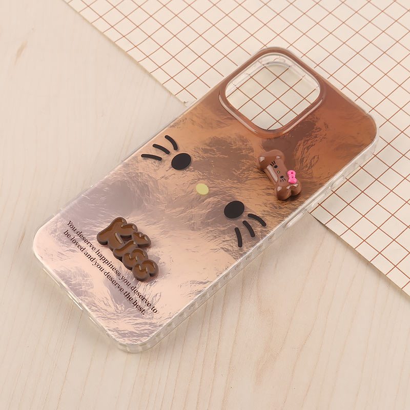 قاب IMD آیفون iPhone 16 Pro Max طرح Kitty Kiss برجسته براق