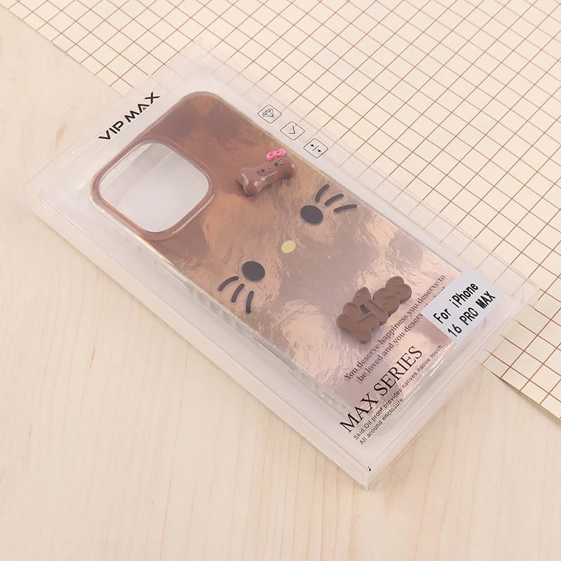 قاب IMD آیفون iPhone 16 Pro Max طرح Kitty Kiss برجسته براق