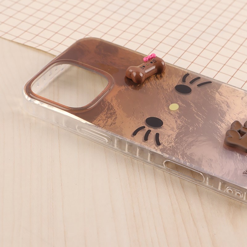 قاب IMD آیفون iPhone 16 Pro Max طرح Kitty Kiss برجسته براق