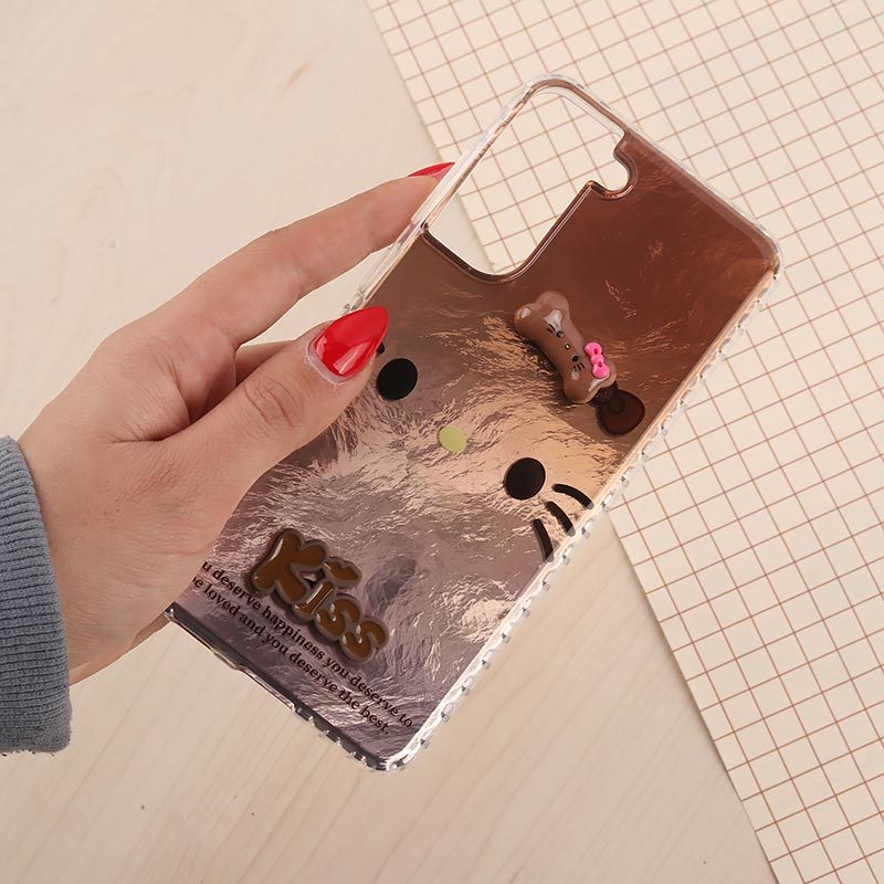قاب IMD سامسونگ Galaxy S21 FE 5G طرح Kitty Kiss برجسته براق