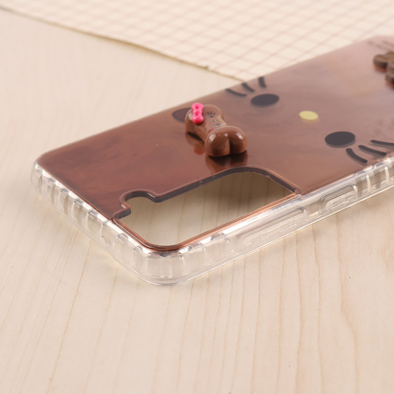 قاب IMD سامسونگ Galaxy S21 FE 5G طرح Kitty Kiss برجسته براق