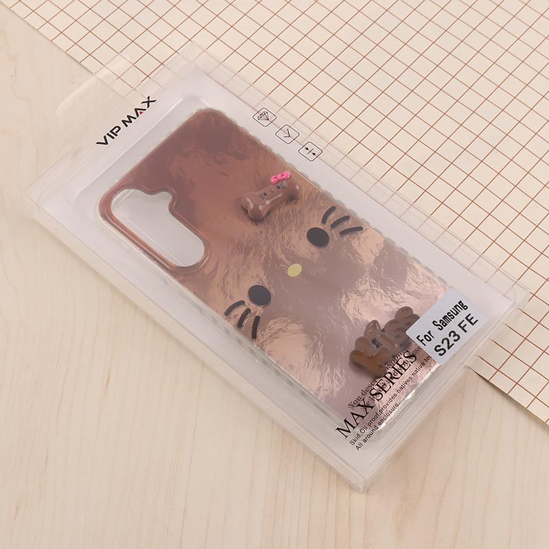 قاب IMD سامسونگ Galaxy S23 FE 5G طرح Kitty Kiss برجسته براق