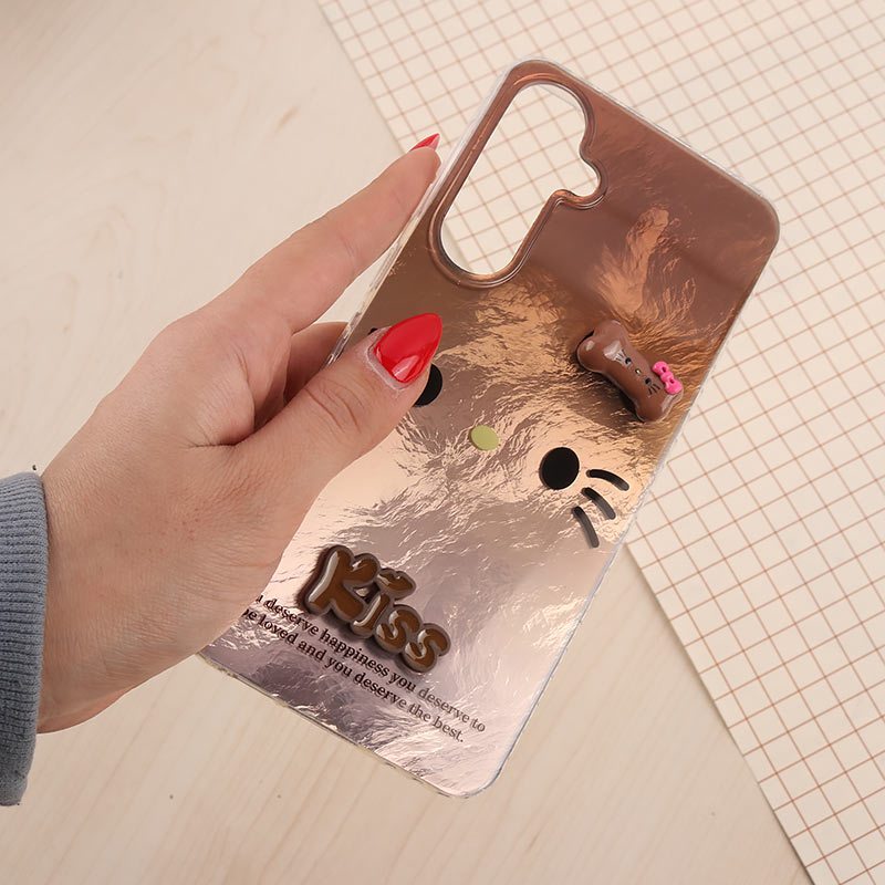 قاب IMD سامسونگ Galaxy S24 FE طرح Kitty Kiss برجسته براق