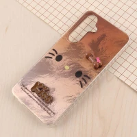 قاب IMD سامسونگ Galaxy A55 طرح Kitty Kiss برجسته براق