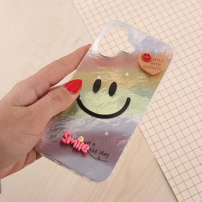 قاب IMD آیفون iPhone 16 طرح Smile برجسته براق
