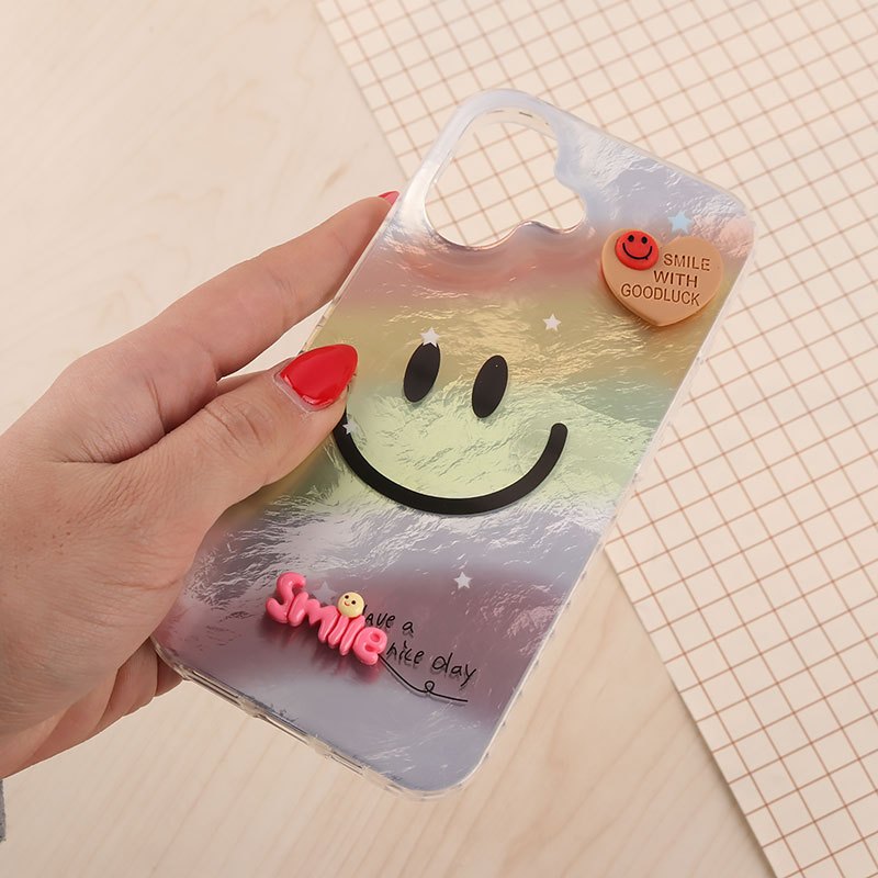 قاب IMD آیفون iPhone 16 طرح Smile برجسته براق