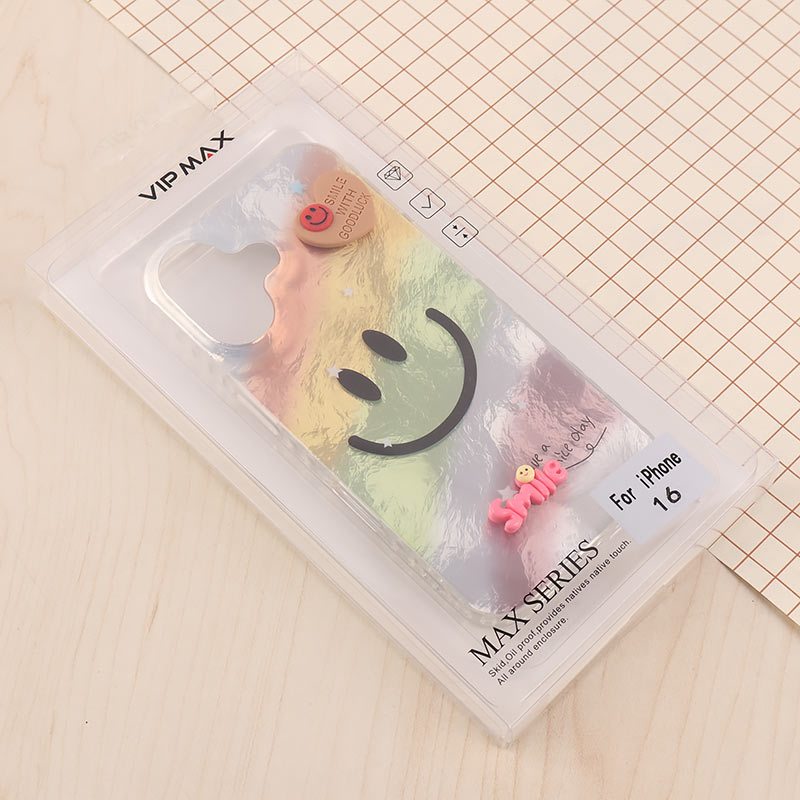 قاب IMD آیفون iPhone 16 طرح Smile برجسته براق