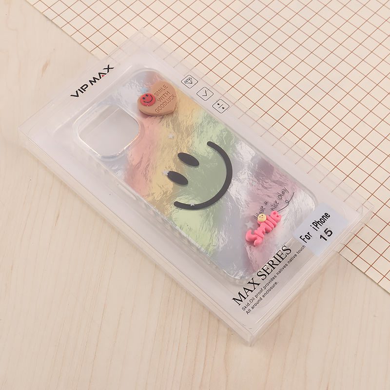 قاب IMD آیفون iPhone 15 طرح Smile برجسته براق