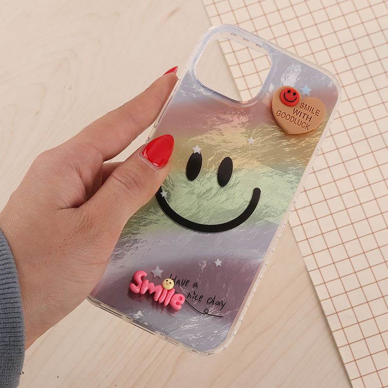 قاب IMD آیفون iPhone 15 طرح Smile برجسته براق