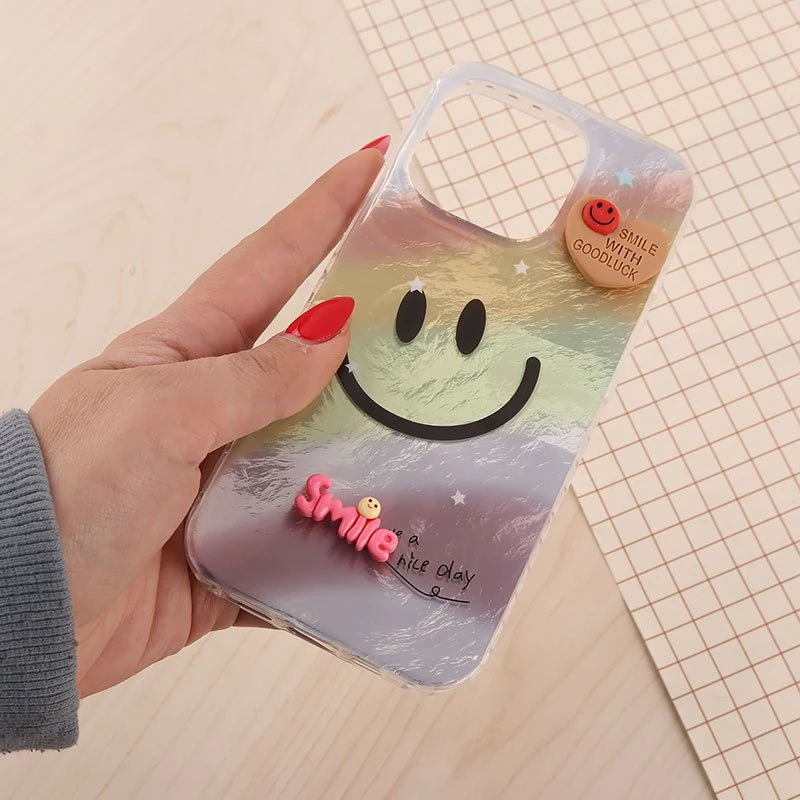 قاب IMD آیفون iPhone 16 Pro طرح Smile برجسته براق