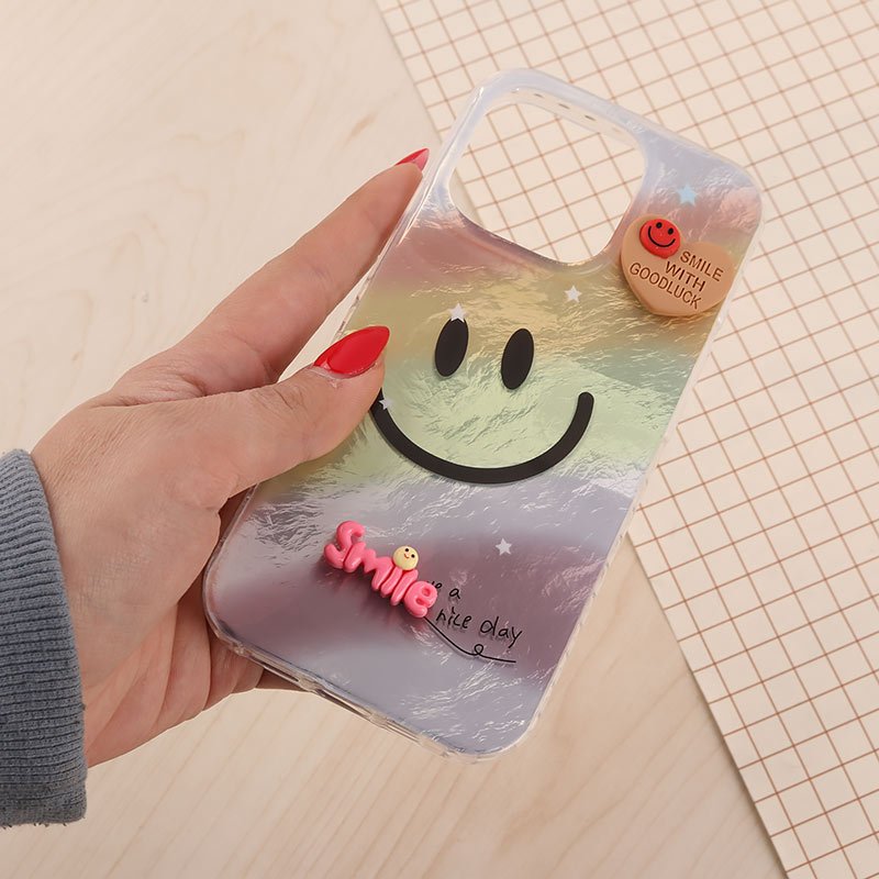 قاب IMD آیفون iPhone 16 Pro طرح Smile برجسته براق