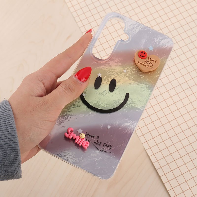 قاب IMD سامسونگ Galaxy S24 FE طرح Smile برجسته براق
