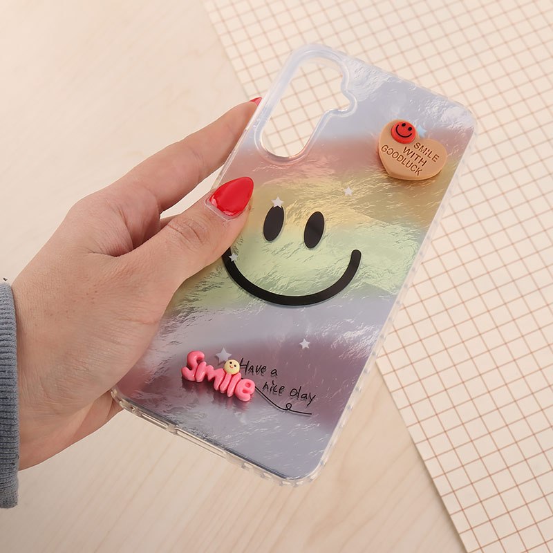 قاب IMD سامسونگ Galaxy S23 FE 5G طرح Smile برجسته براق