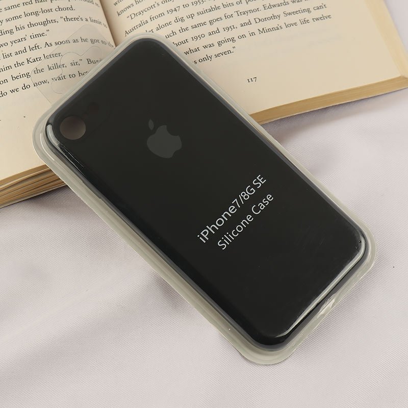 قاب سیلیکونی اصلی زیربسته آیفون iPhone 7 / 8 / SE 2020 محافظ لنزدار