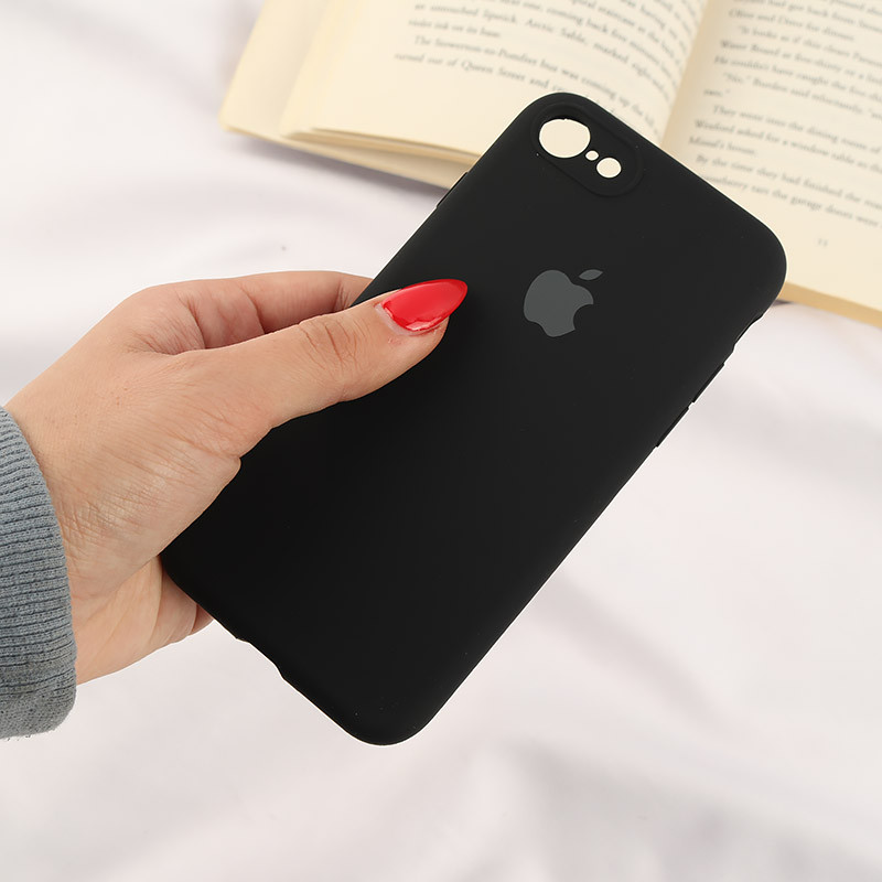 قاب سیلیکونی اصلی زیربسته آیفون iPhone 7 / 8 / SE 2020 محافظ لنزدار