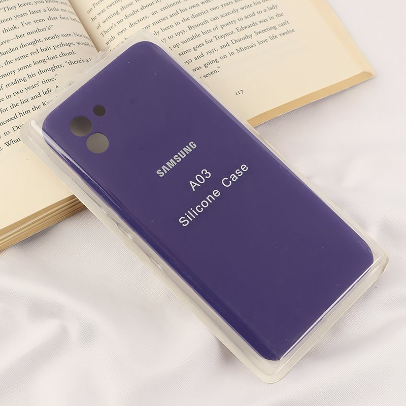 قاب سیلیکونی اصلی زیربسته سامسونگ Galaxy A03 محافظ لنزدار