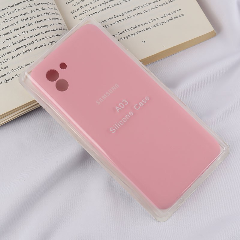 قاب سیلیکونی اصلی زیربسته سامسونگ Galaxy A03 محافظ لنزدار