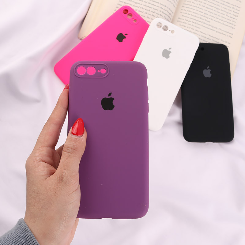قاب سیلیکونی اصلی زیربسته آیفون iPhone 7 Plus / 8 Plus محافظ لنزدار