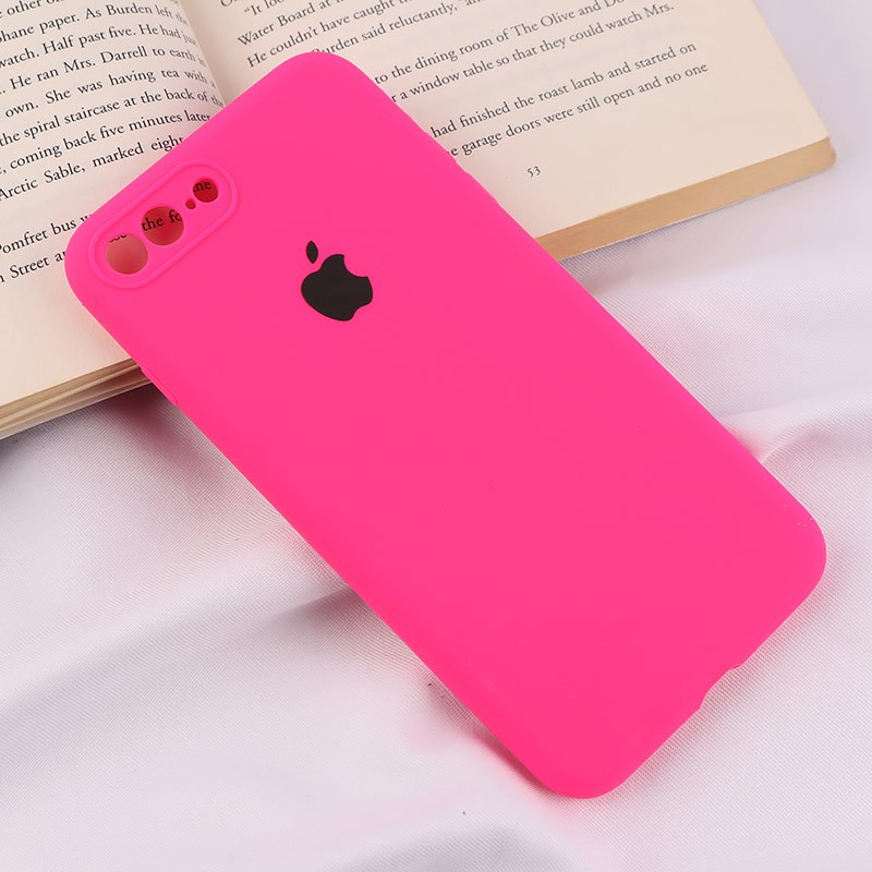 قاب سیلیکونی اصلی زیربسته آیفون iPhone 7 Plus / 8 Plus محافظ لنزدار