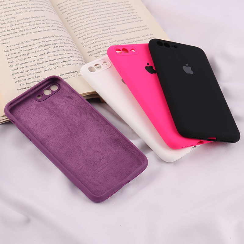 قاب سیلیکونی اصلی زیربسته آیفون iPhone 7 Plus / 8 Plus محافظ لنزدار