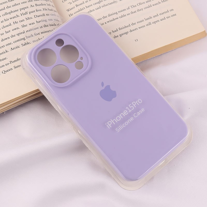 قاب سیلیکونی اصلی زیربسته آیفون iPhone 15 Pro محافظ لنزدار
