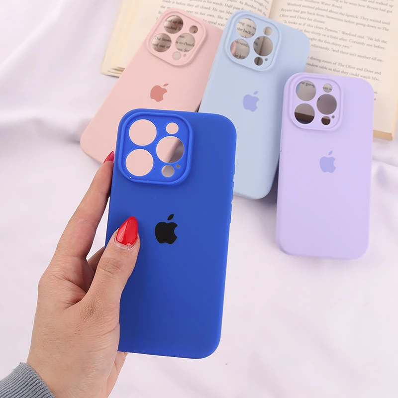قاب سیلیکونی اصلی زیربسته آیفون iPhone 15 Pro محافظ لنزدار