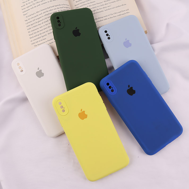 قاب سیلیکونی اصلی زیربسته آیفون iPhone XS Max محافظ لنزدار