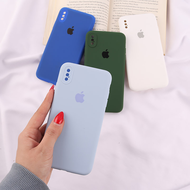 قاب سیلیکونی اصلی زیربسته آیفون iPhone XS Max محافظ لنزدار