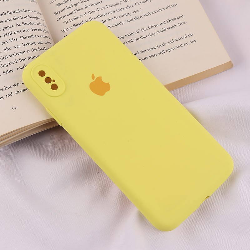 قاب سیلیکونی اصلی زیربسته آیفون iPhone XS Max محافظ لنزدار