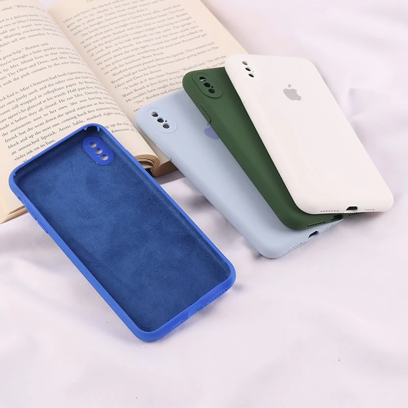 قاب سیلیکونی اصلی زیربسته آیفون iPhone XS Max محافظ لنزدار