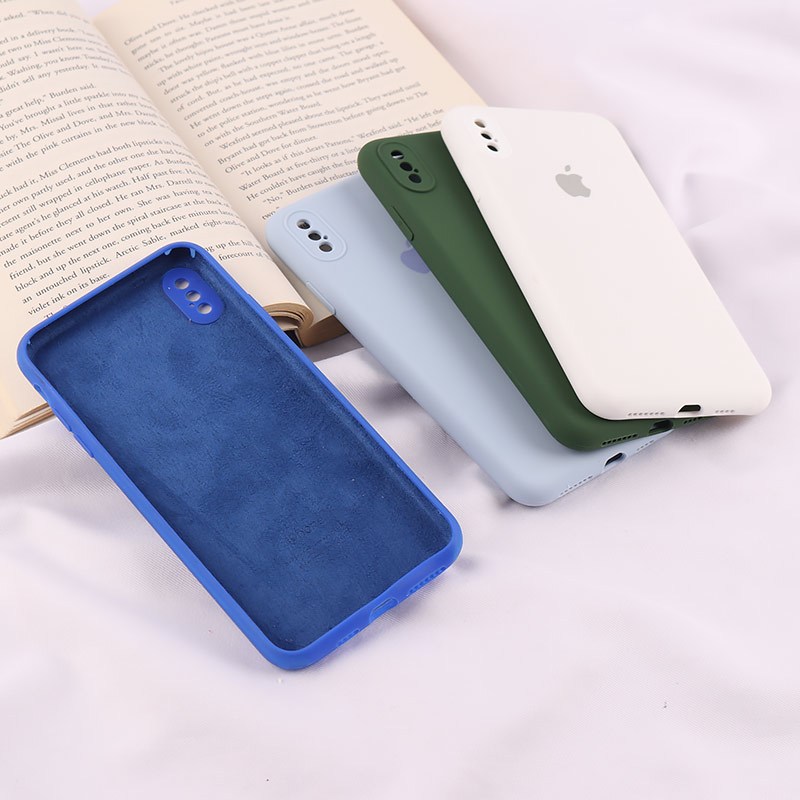 قاب سیلیکونی اصلی زیربسته آیفون iPhone XS Max محافظ لنزدار