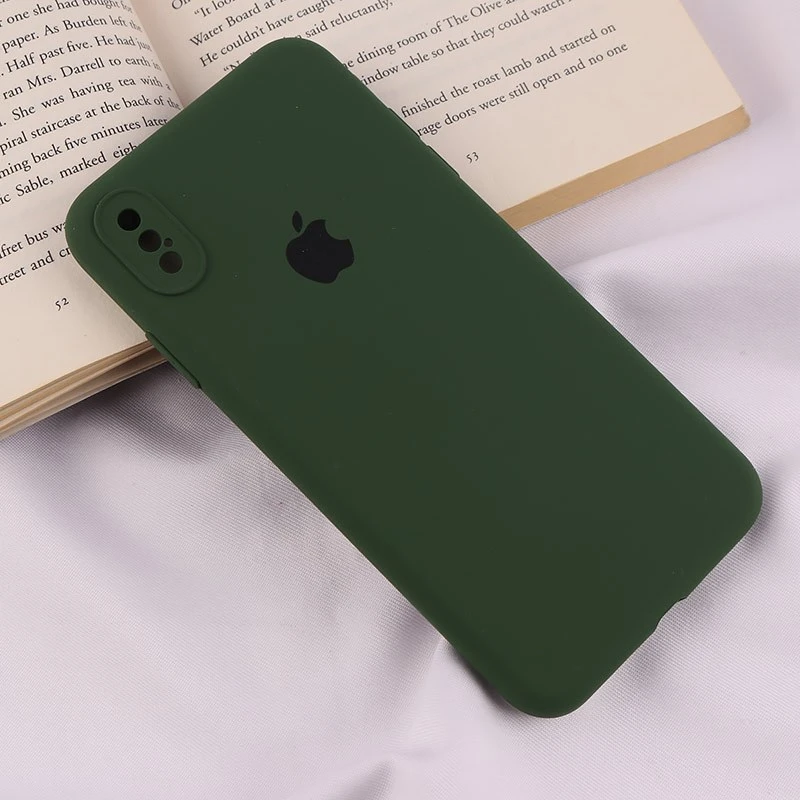 قاب سیلیکونی اصلی زیربسته آیفون iPhone XS Max محافظ لنزدار