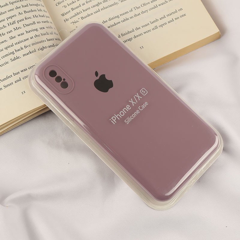 قاب سیلیکونی اصلی زیربسته آیفون iPhone X / XS محافظ لنزدار