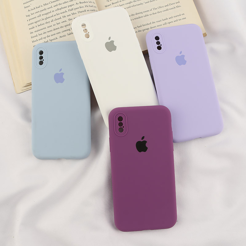 قاب سیلیکونی اصلی زیربسته آیفون iPhone X / XS محافظ لنزدار
