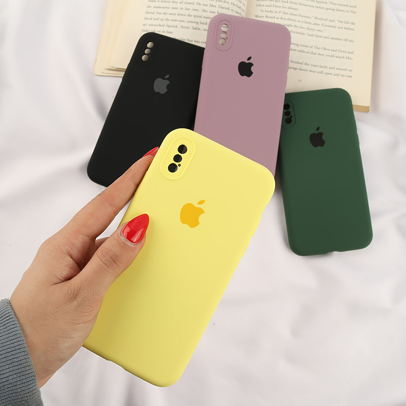قاب سیلیکونی اصلی زیربسته آیفون iPhone X / XS محافظ لنزدار