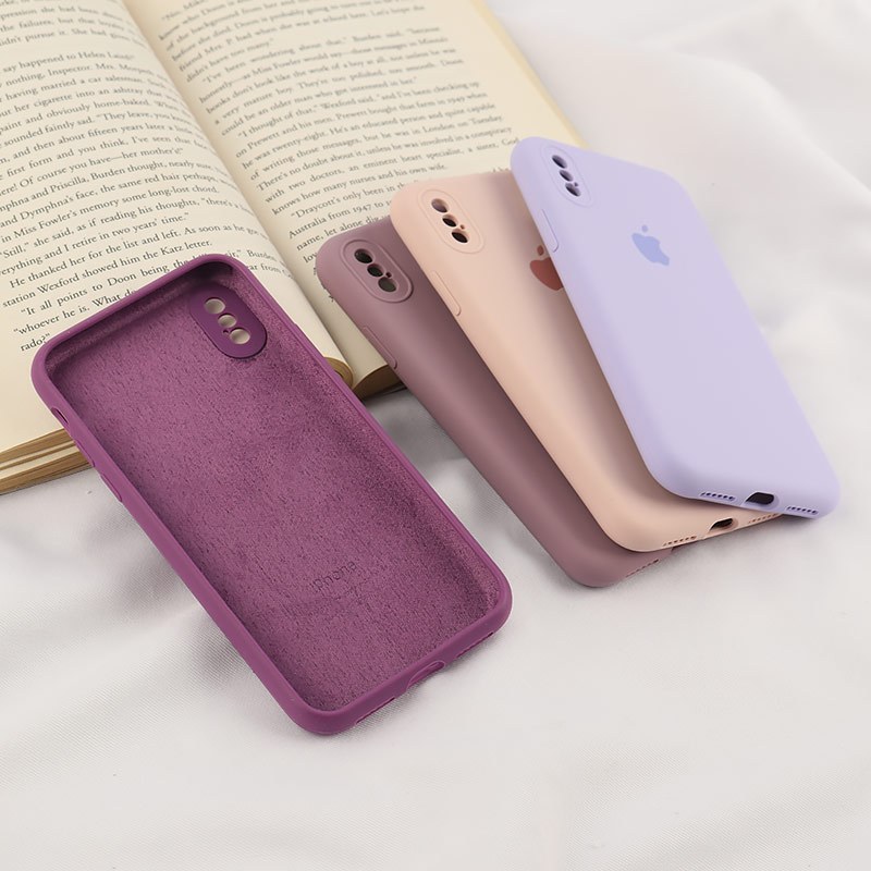 قاب سیلیکونی اصلی زیربسته آیفون iPhone X / XS محافظ لنزدار