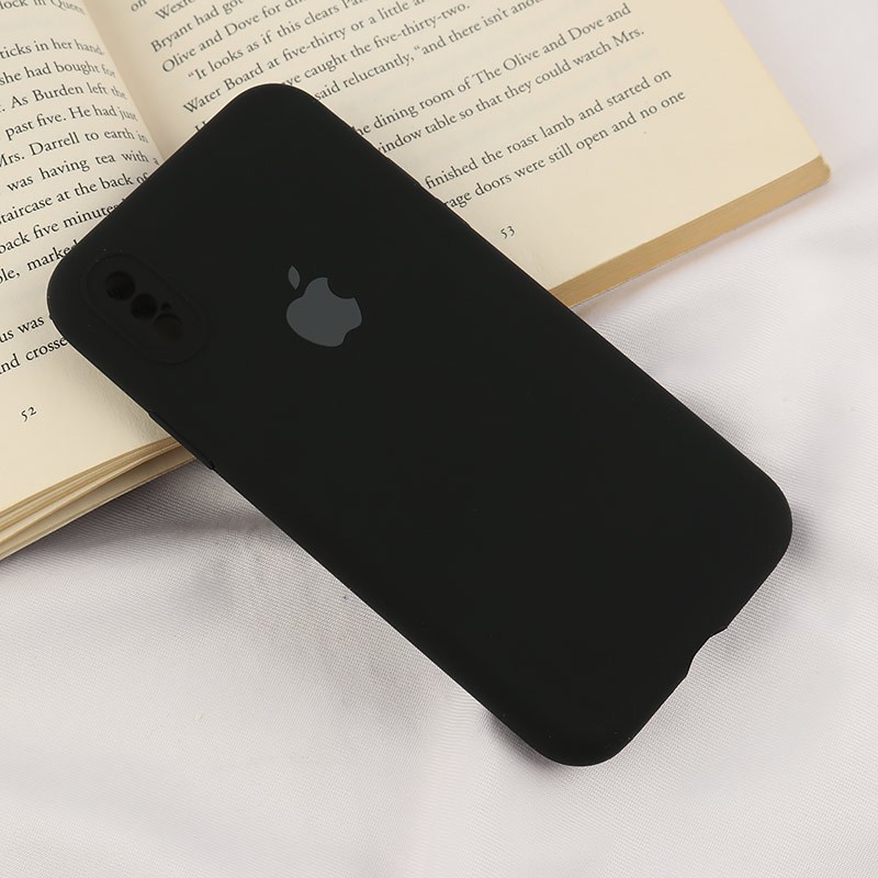 قاب سیلیکونی اصلی زیربسته آیفون iPhone X / XS محافظ لنزدار