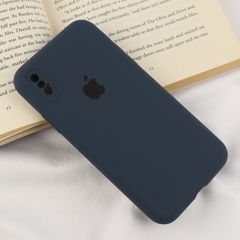 قاب سیلیکونی اصلی زیربسته آیفون iPhone X / XS محافظ لنزدار