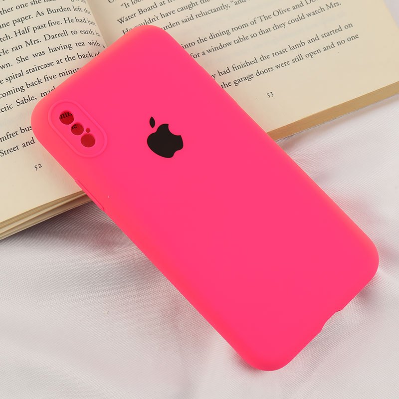 قاب سیلیکونی اصلی زیربسته آیفون iPhone X / XS محافظ لنزدار
